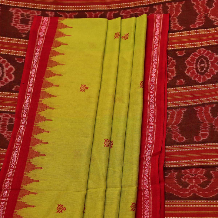 ହ୍ୟାଣ୍ଡଲୁମ୍ ସମ୍ବଲପୁରୀ କଟନ୍ ଇକକେଟ୍ ସାରି |