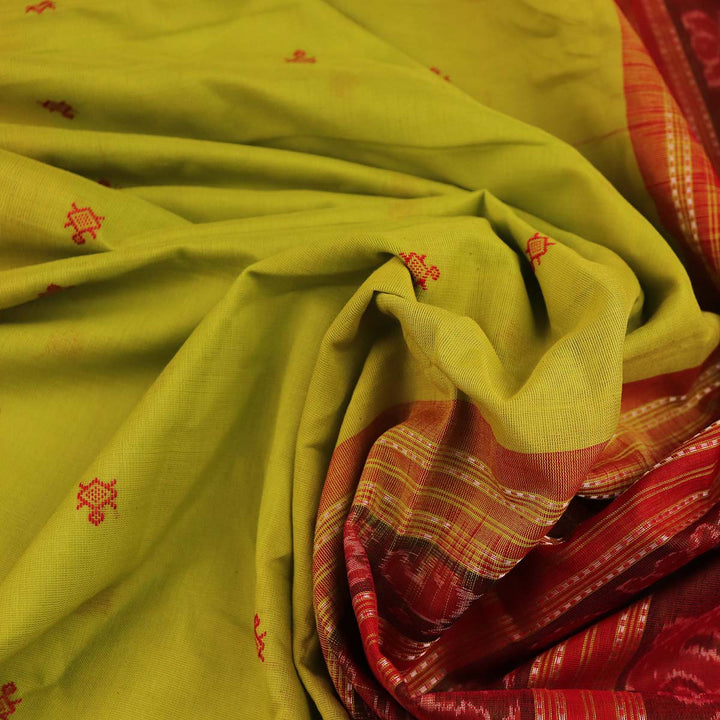 ହ୍ୟାଣ୍ଡଲୁମ୍ ସମ୍ବଲପୁରୀ କଟନ୍ ଇକକେଟ୍ ସାରି |
