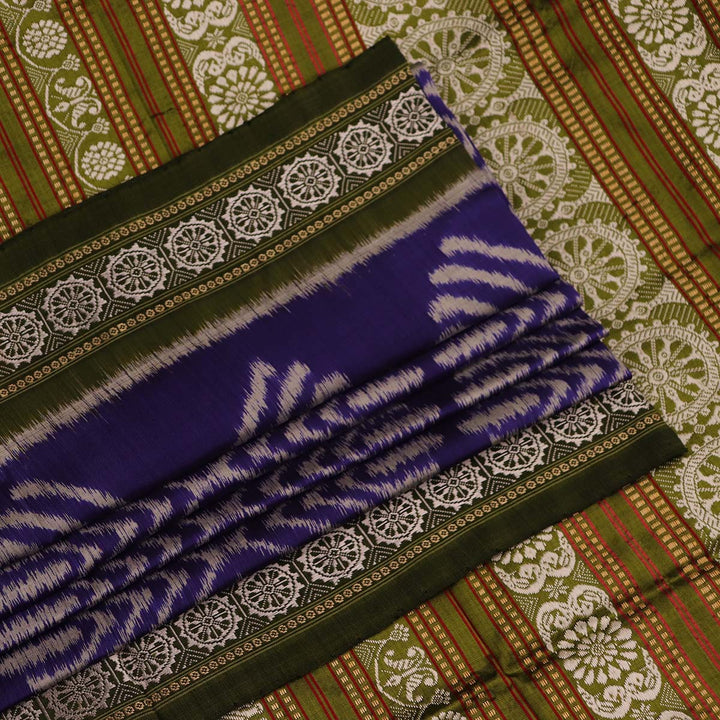 ହ୍ୟାଣ୍ଡଲୁମ୍ ଖଣ୍ଡୁଆ ସିଲ୍କ ଇକାଟ ସାରୀ |