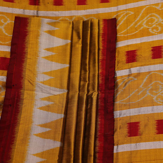 ହ୍ୟାଣ୍ଡଲୁମ୍ ଖଣ୍ଡୁଆ ସିଲ୍କ ଇକାଟ ସାରୀ |