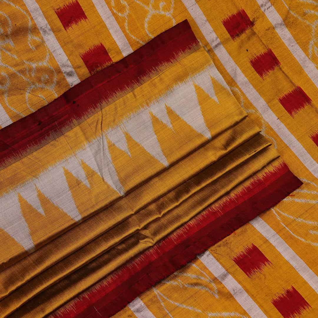 ହ୍ୟାଣ୍ଡଲୁମ୍ ଖଣ୍ଡୁଆ ସିଲ୍କ ଇକାଟ ସାରୀ |