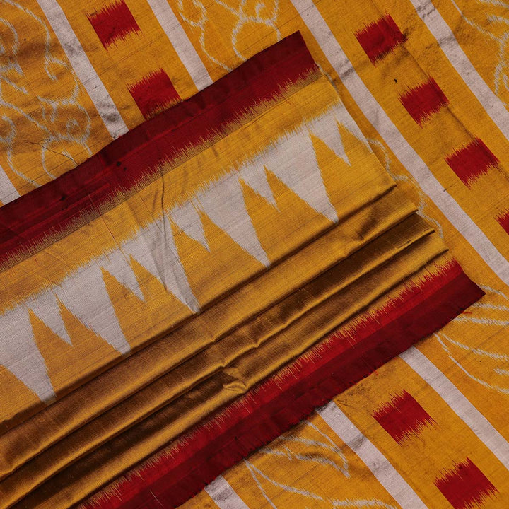 ହ୍ୟାଣ୍ଡଲୁମ୍ ଖଣ୍ଡୁଆ ସିଲ୍କ ଇକାଟ ସାରୀ |