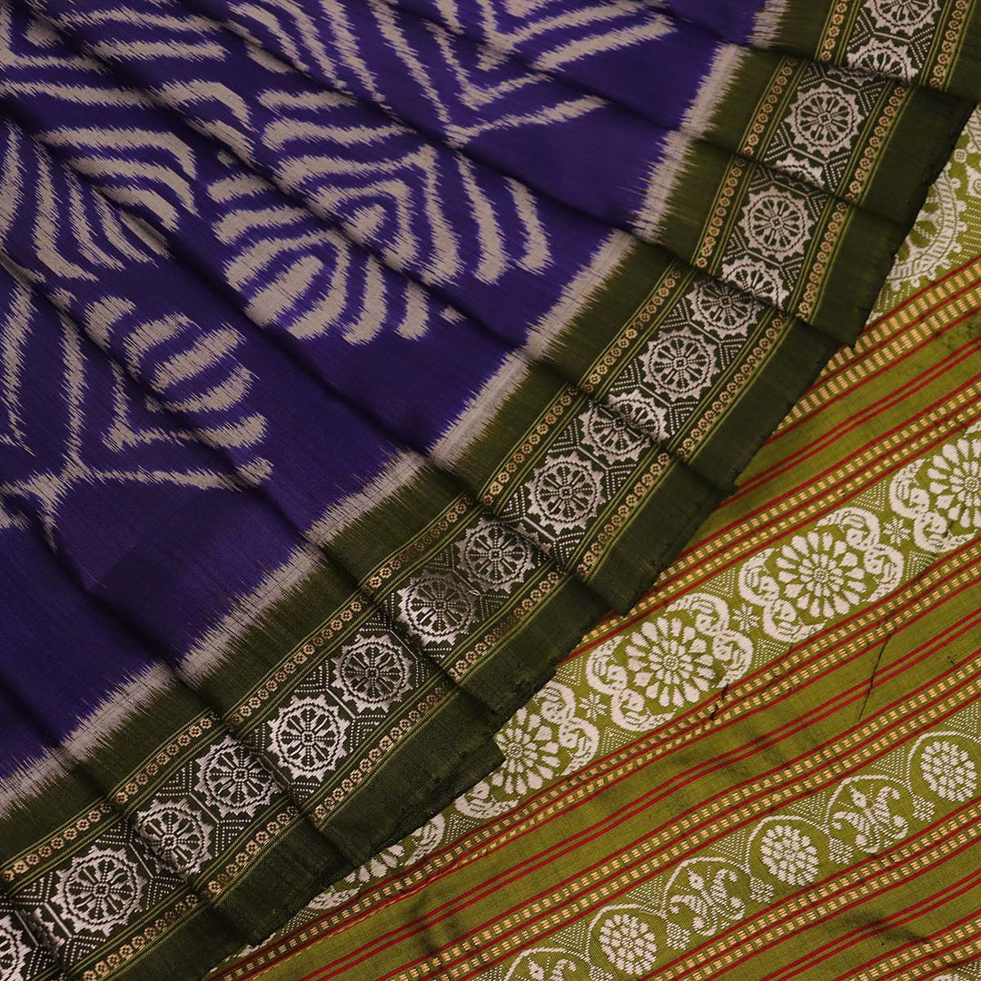 ହ୍ୟାଣ୍ଡଲୁମ୍ ଖଣ୍ଡୁଆ ସିଲ୍କ ଇକାଟ ସାରୀ |