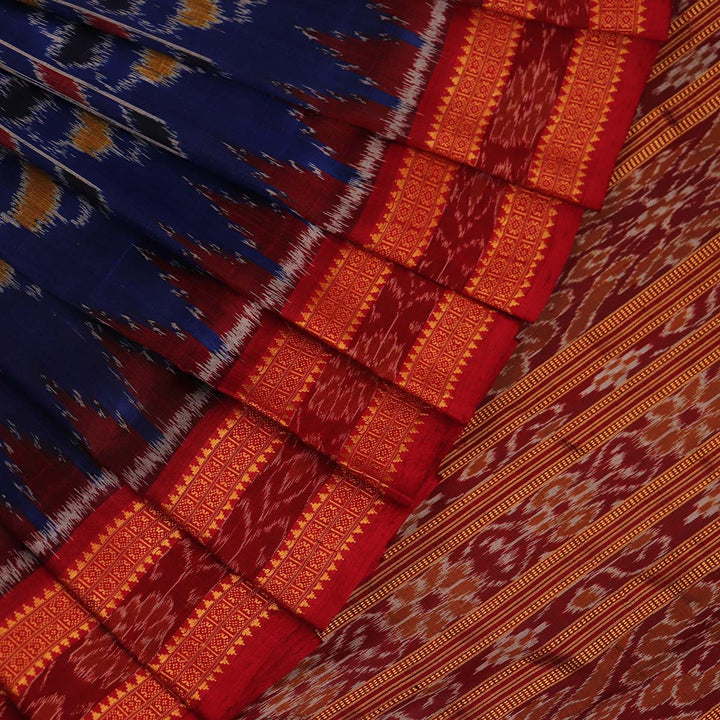 ହ୍ୟାଣ୍ଡଲୁମ୍ ଖଣ୍ଡୁଆ ସିଲ୍କ ଇକାଟ ସାରୀ |