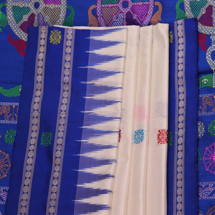 ସମ୍ବଲପୁରୀ ହ୍ୟାଣ୍ଡଲୁମ୍ ରେଶମ ସାରୀ - ବିଳାସପୂର୍ଣ୍ଣ ପାଟା |