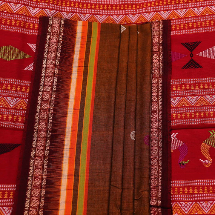 Handloom Sambalpuri Cotton Ikkat  Saree