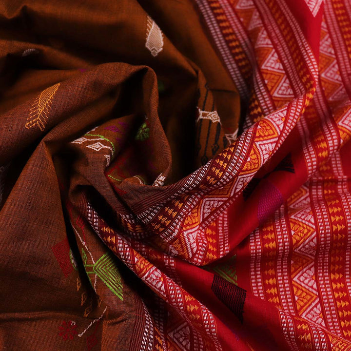 Handloom Sambalpuri Cotton Ikkat  Saree