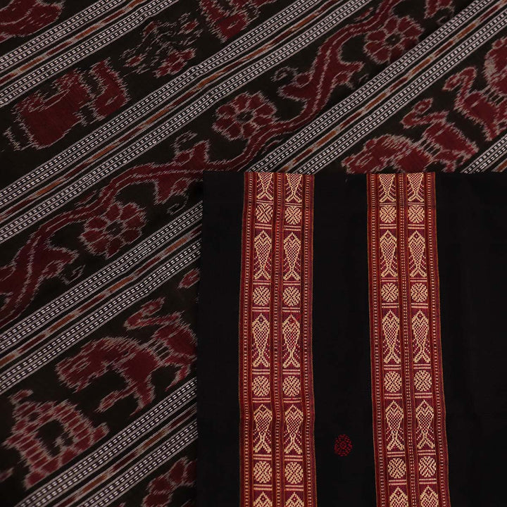 Handloom Sambalpuri Cotton Ikkat  Saree