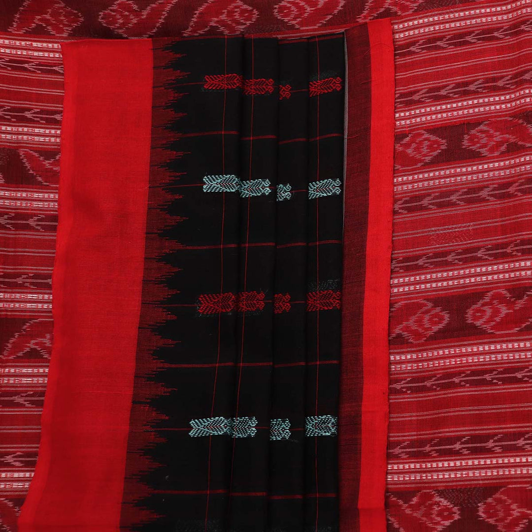 ହ୍ୟାଣ୍ଡଲୁମ୍ ସମ୍ବଲପୁରୀ କଟନ୍ ଇକକେଟ୍ ସାରି |