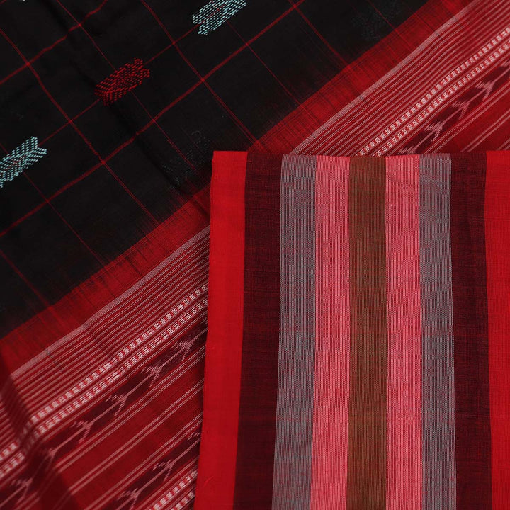 ହ୍ୟାଣ୍ଡଲୁମ୍ ସମ୍ବଲପୁରୀ କଟନ୍ ଇକକେଟ୍ ସାରି |