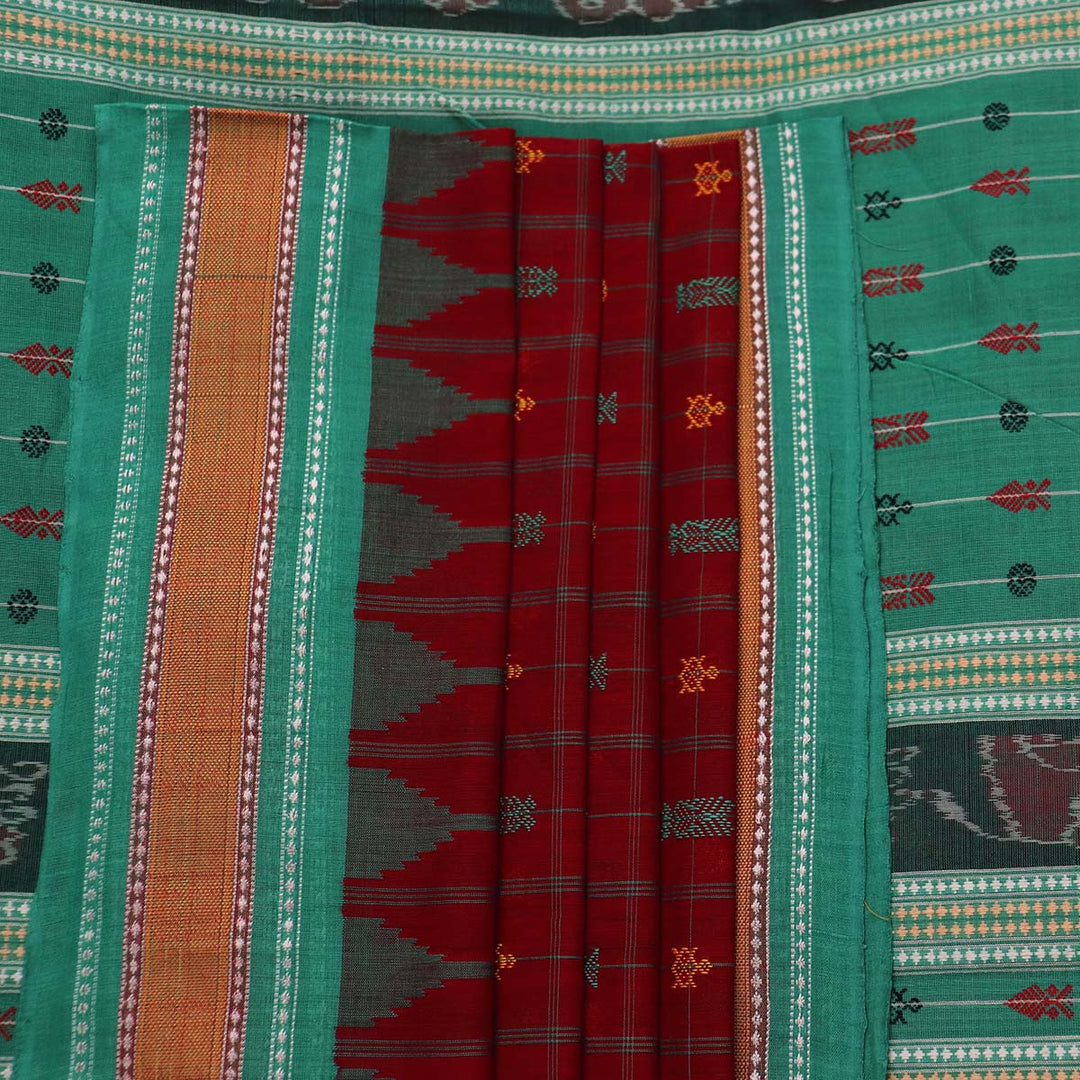 ହ୍ୟାଣ୍ଡଲୁମ୍ ସମ୍ବଲପୁରୀ କଟନ୍ ଇକକେଟ୍ ସାରି |