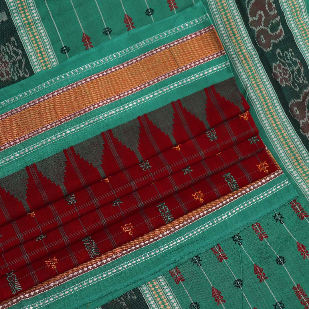 ହ୍ୟାଣ୍ଡଲୁମ୍ ସମ୍ବଲପୁରୀ କଟନ୍ ଇକକେଟ୍ ସାରି |