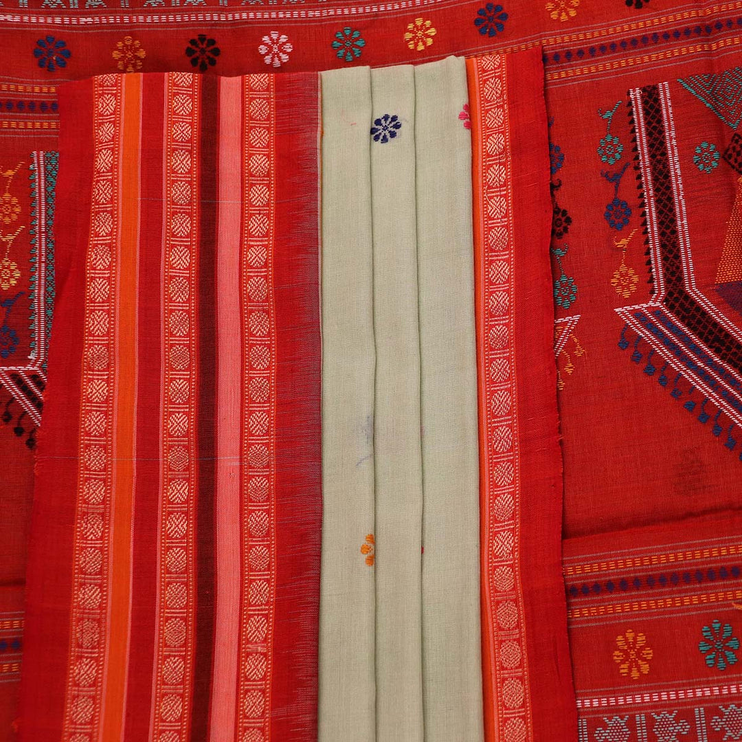 Handloom Dolabedi Cotton Ikat Saree