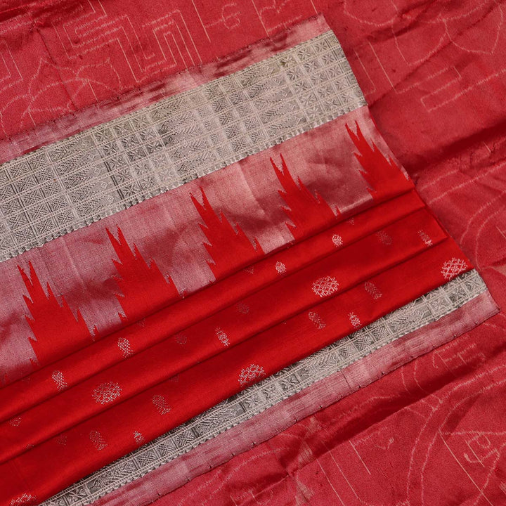 Handloom Sambalpuri Tissue Silk Saree