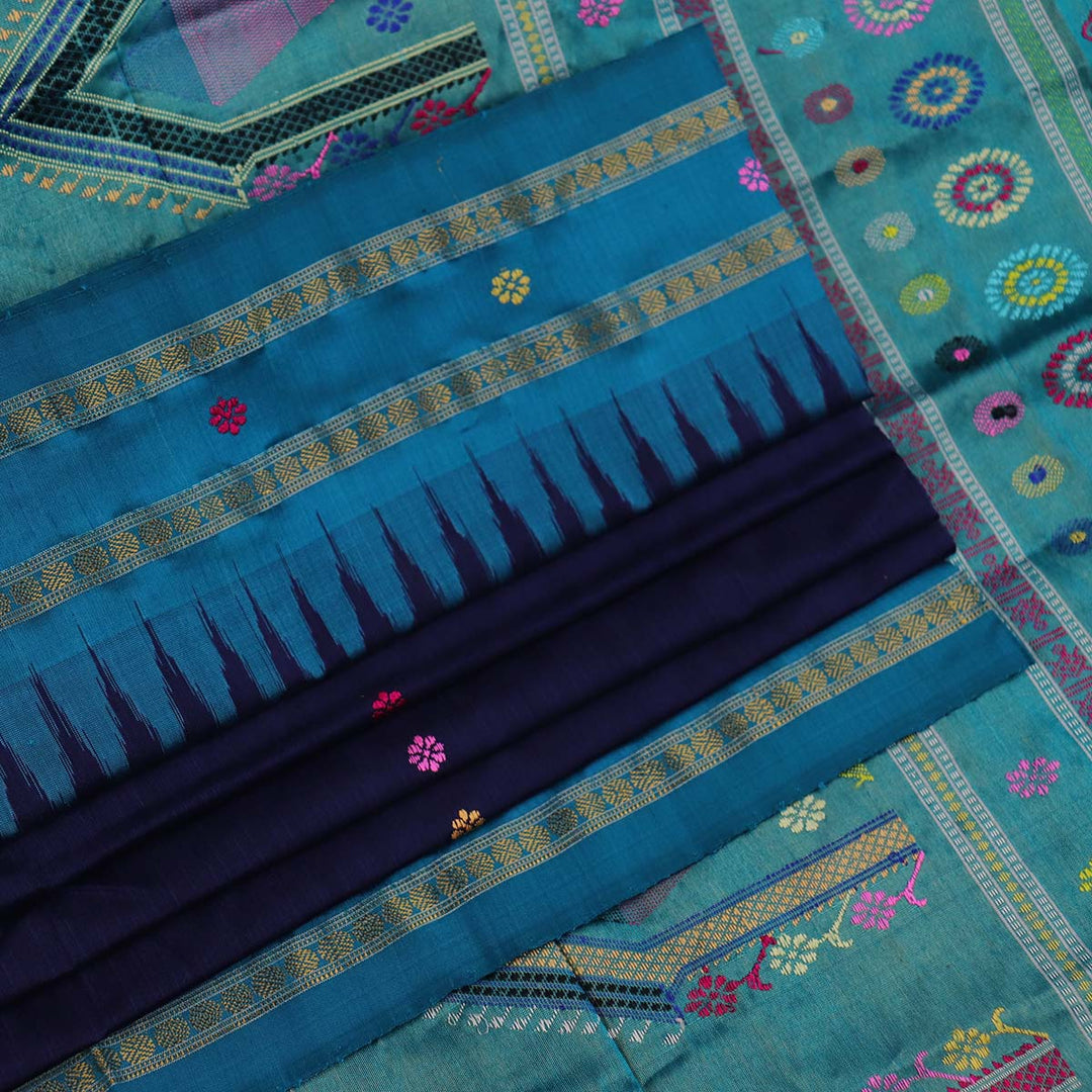 Handloom Sambalpuri Tissue Silk Saree