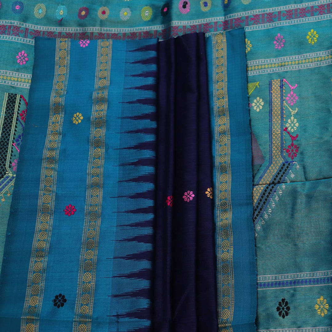 Handloom Sambalpuri Tissue Silk Saree