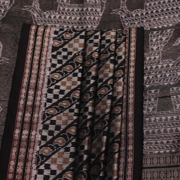 ସମ୍ବଲପୁରୀ ହ୍ୟାଣ୍ଡଲୁମ୍ ରେଶମ ସାରୀ - ବିଳାସପୂର୍ଣ୍ଣ ପାଟା |