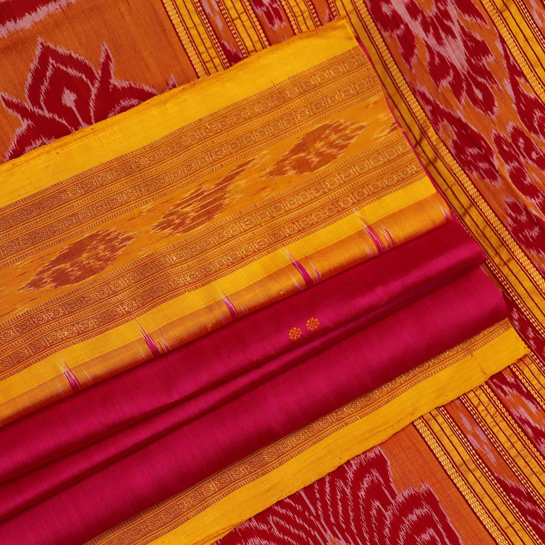 ସମ୍ବଲପୁରୀ ହ୍ୟାଣ୍ଡଲୁମ୍ ରେଶମ ସାରୀ - ବିଳାସପୂର୍ଣ୍ଣ ପାଟା |