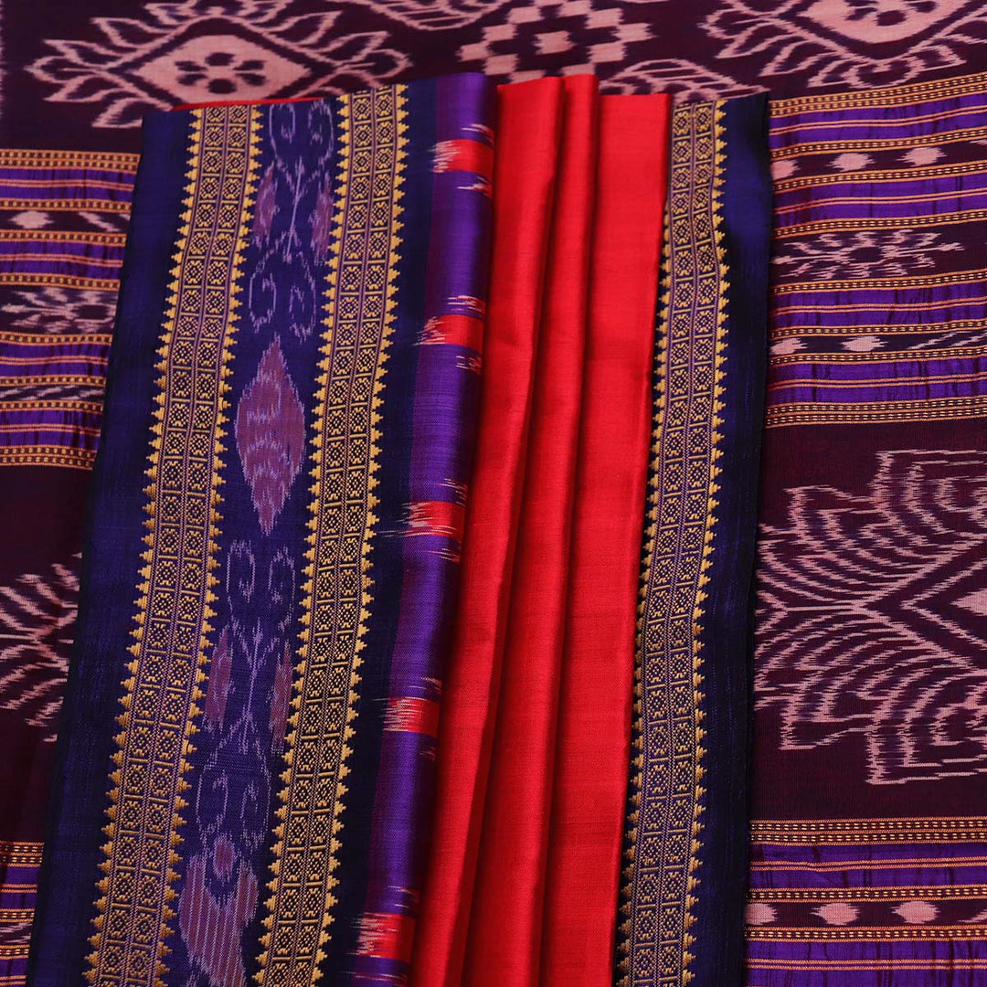 Sambalpuri Handloom Silk Saree - Luxurious Pata
