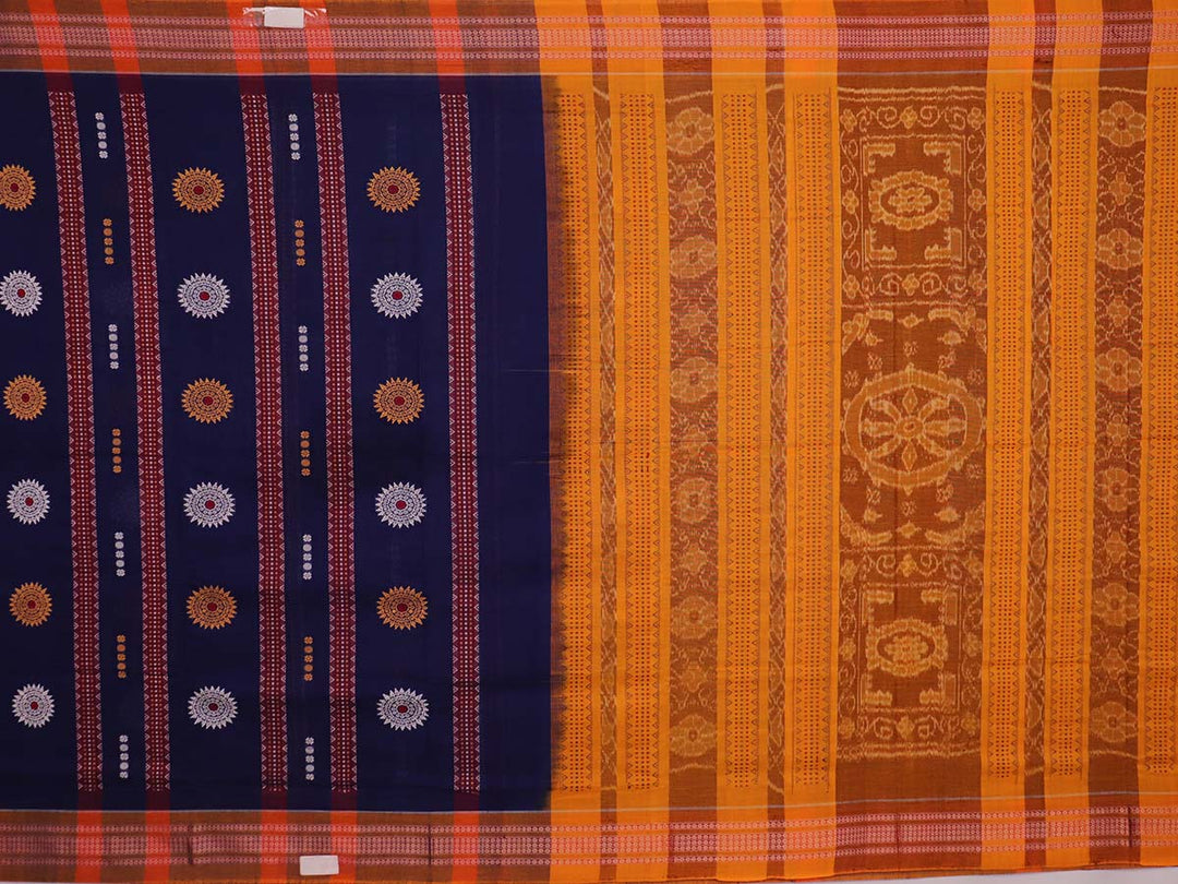 Handloom Bomkai Cotton Ikat Saree