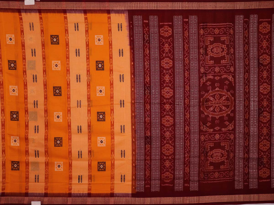Handloom Bomkai Cotton Ikat Saree