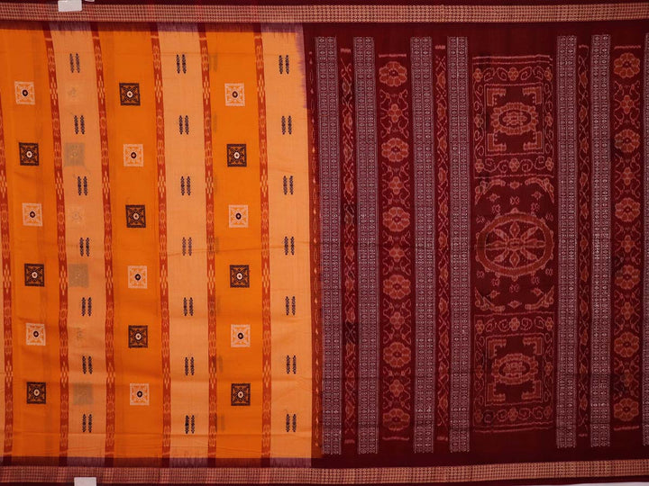 Handloom Bomkai Cotton Ikat Saree