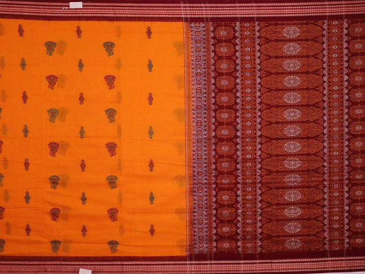 Handloom Bomkai Cotton Ikat Saree