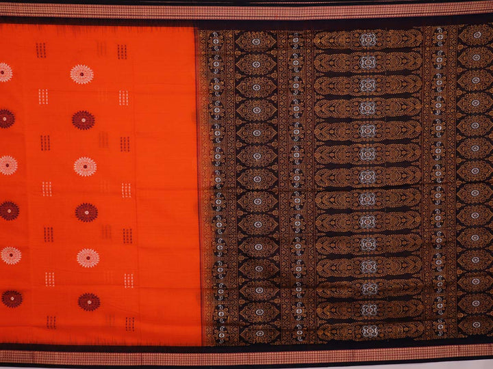 Handloom Bomkai Cotton Ikat Saree