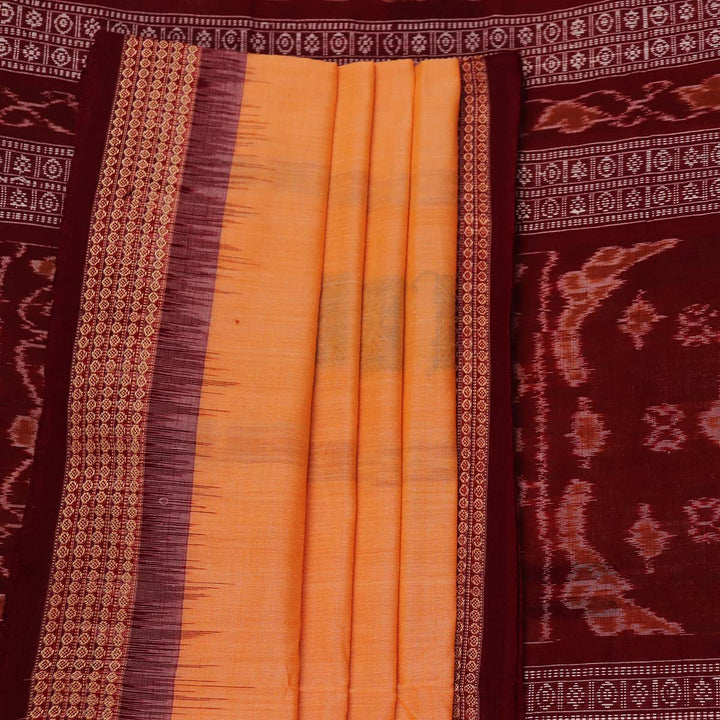 Handloom Bomkai Cotton Ikat Saree