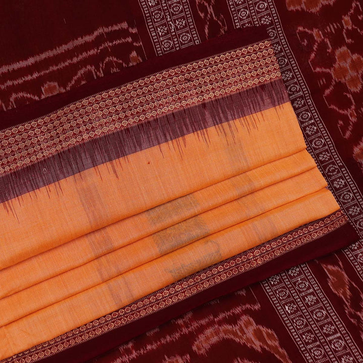 Handloom Bomkai Cotton Ikat Saree