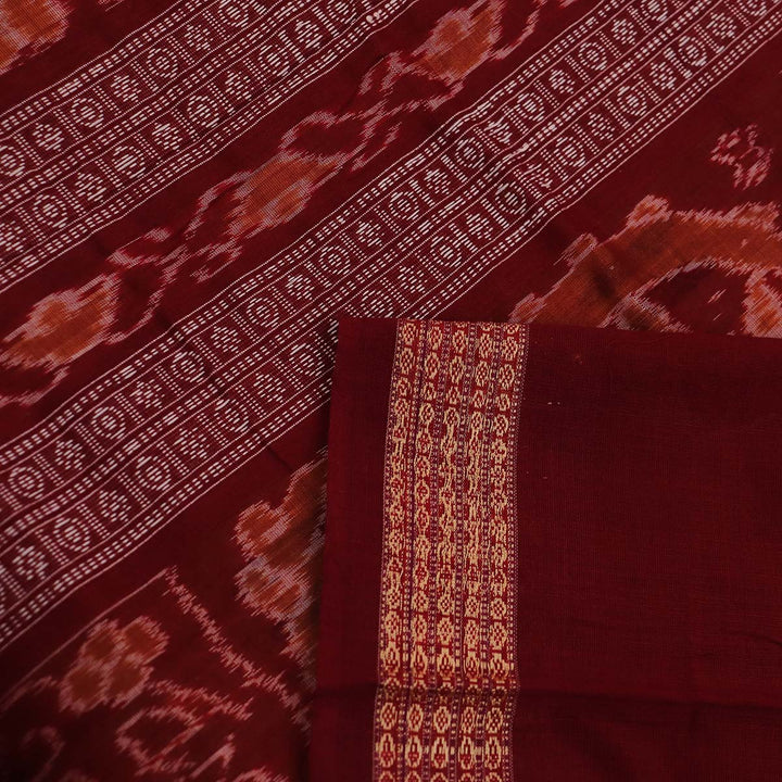 Handloom Bomkai Cotton Ikat Saree