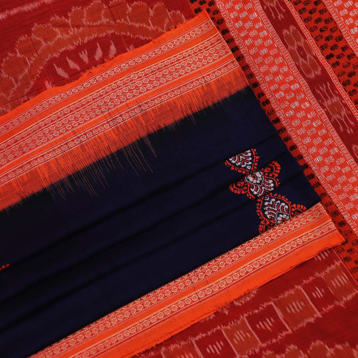 Handloom Bomkai Cotton Ikat Saree