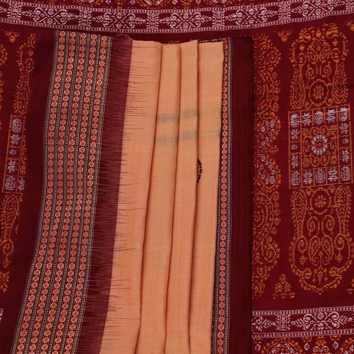 Handloom Bomkai Cotton Ikat Saree