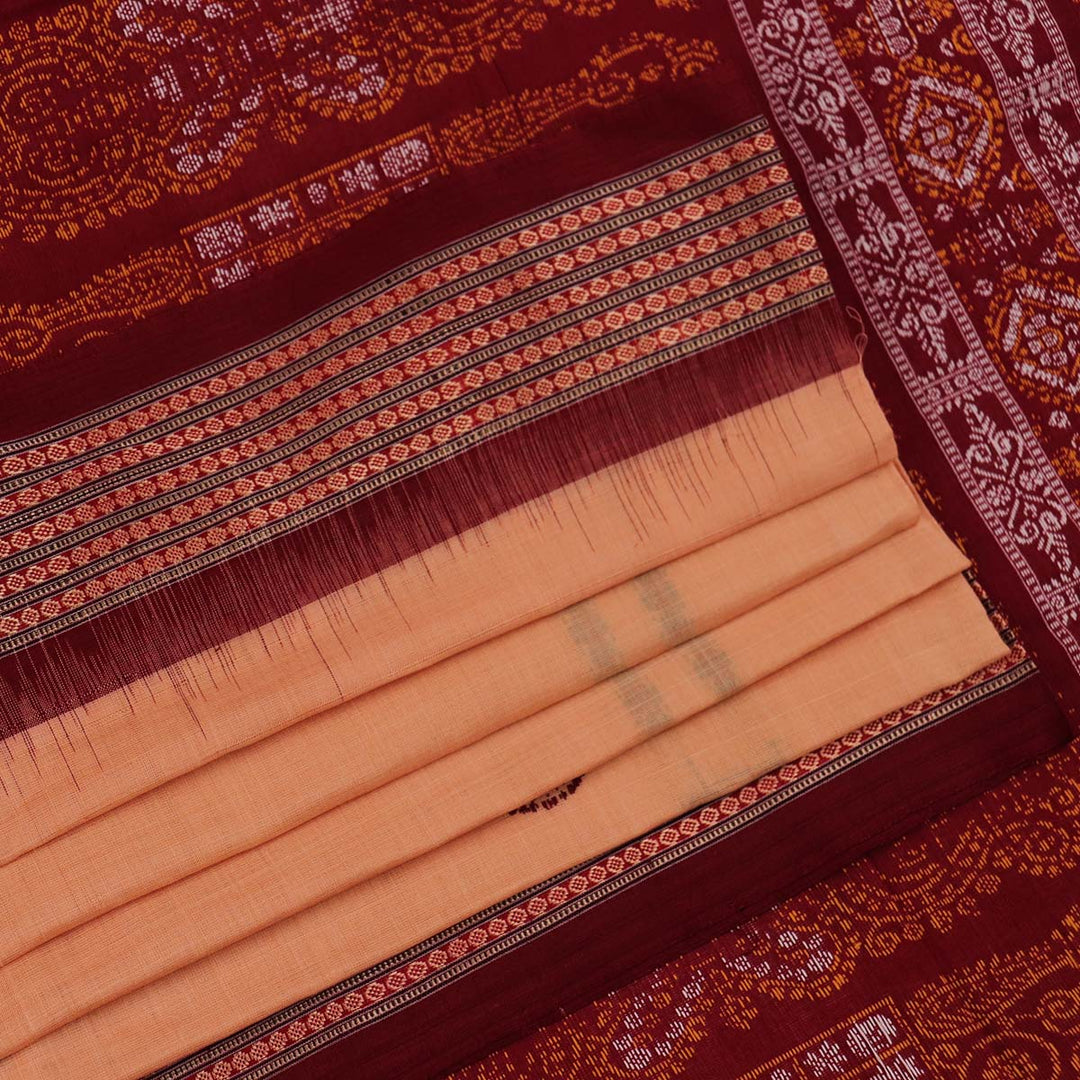 Handloom Bomkai Cotton Ikat Saree