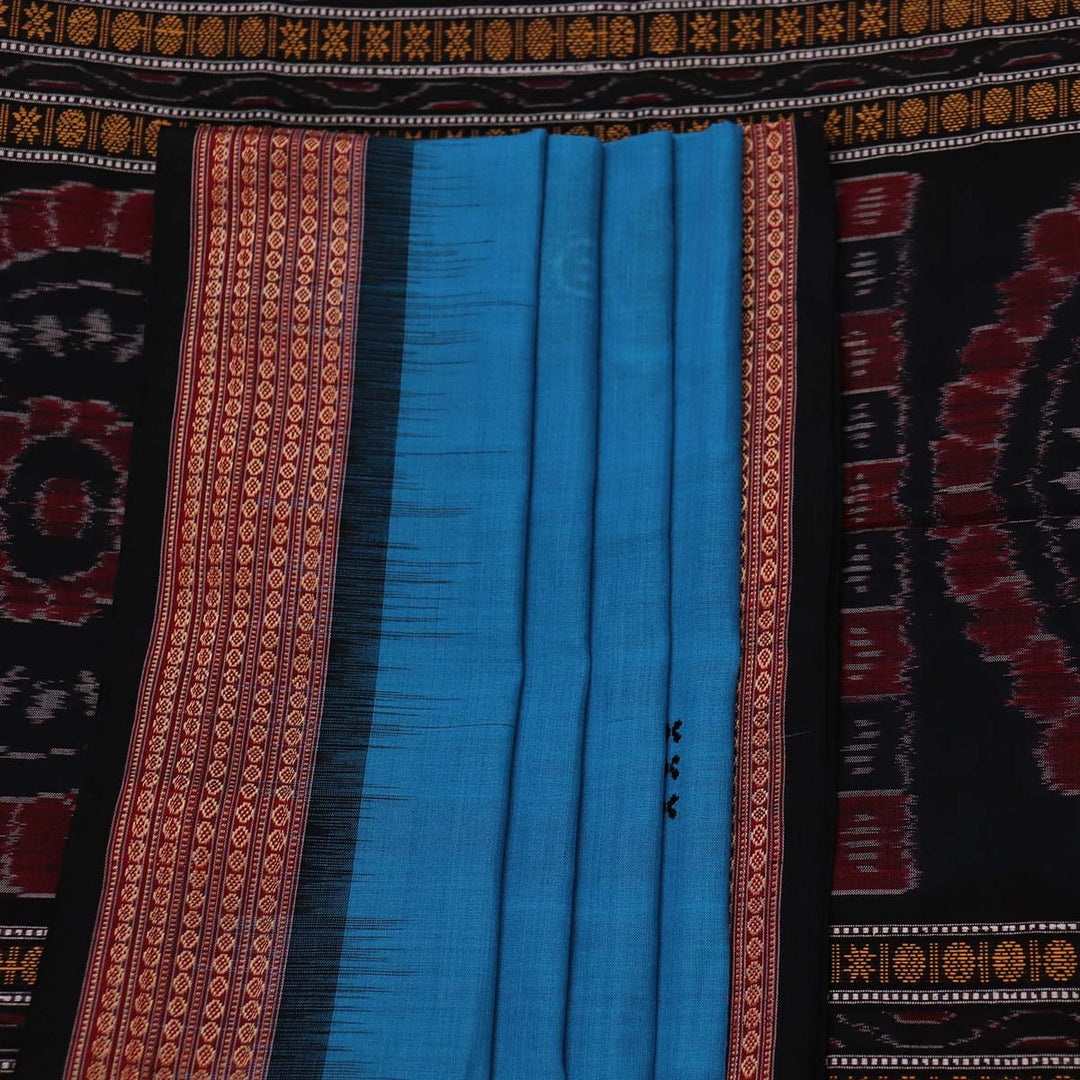 Handloom Bomkai Cotton Ikat Saree
