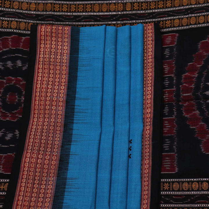 Handloom Bomkai Cotton Ikat Saree