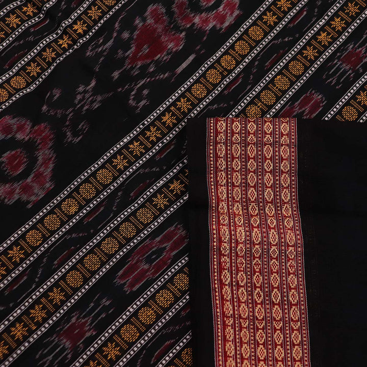 Handloom Bomkai Cotton Ikat Saree