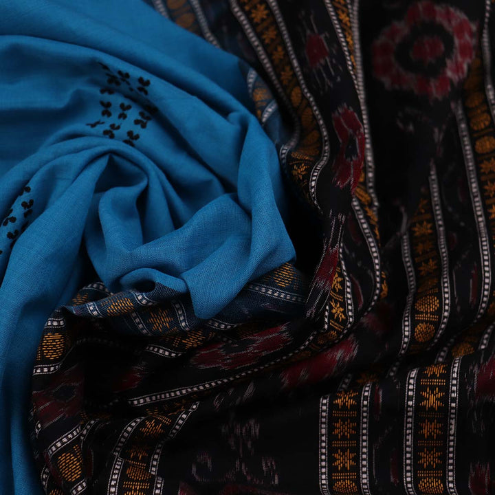 Handloom Bomkai Cotton Ikat Saree