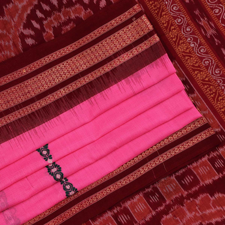 Handloom Bomkai Cotton Ikat Saree
