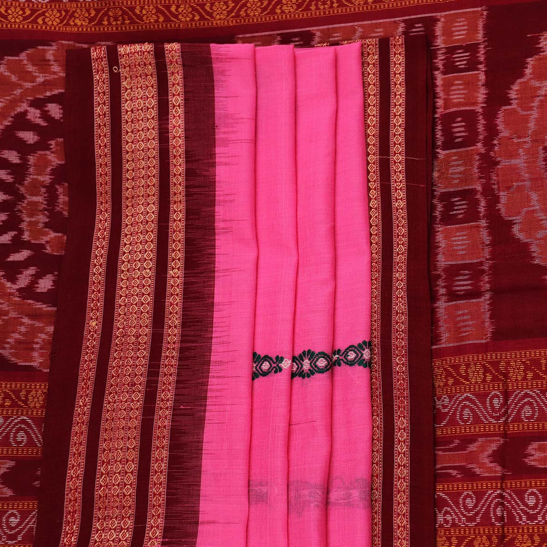 Handloom Bomkai Cotton Ikat Saree