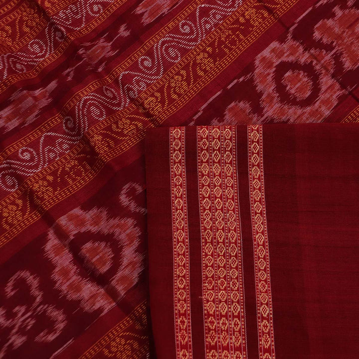 Handloom Bomkai Cotton Ikat Saree