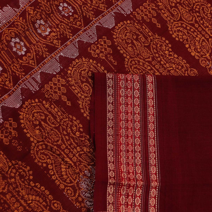 Handloom Bomkai Cotton Ikat Saree