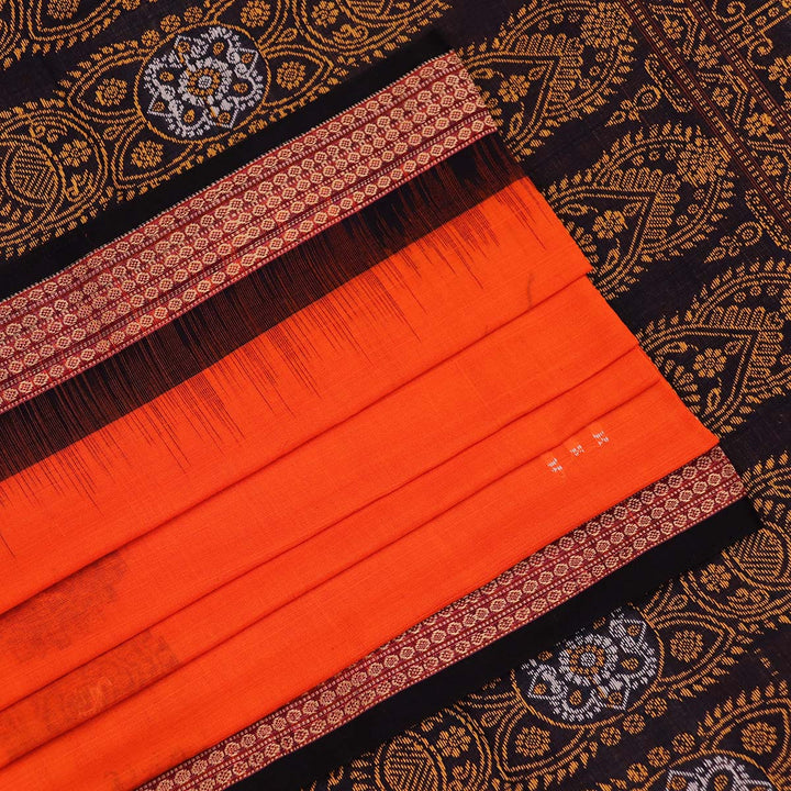 Handloom Bomkai Cotton Ikat Saree