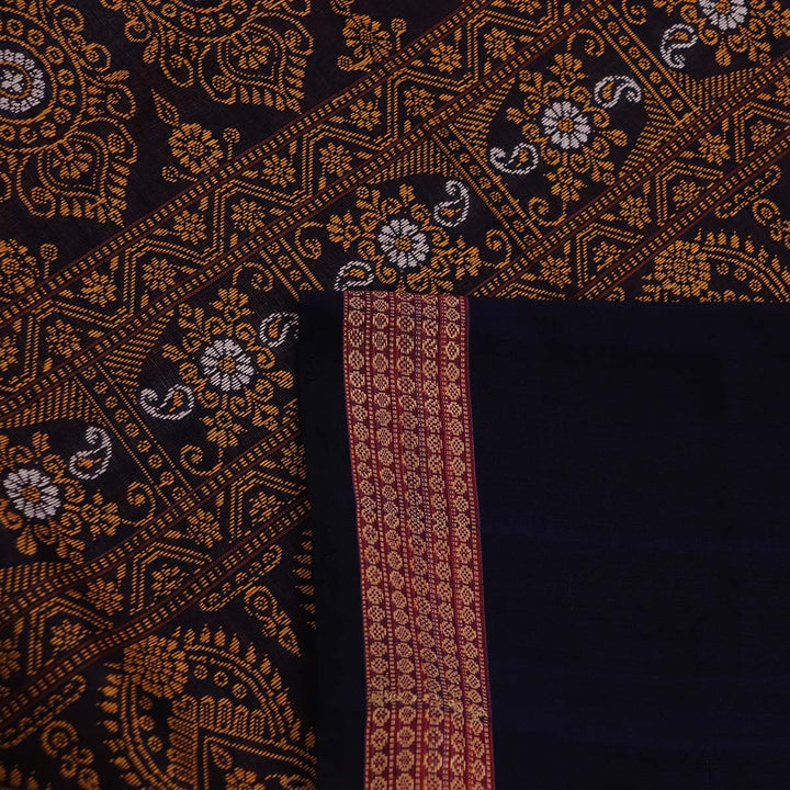 Handloom Bomkai Cotton Ikat Saree