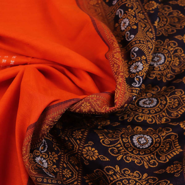 Handloom Bomkai Cotton Ikat Saree