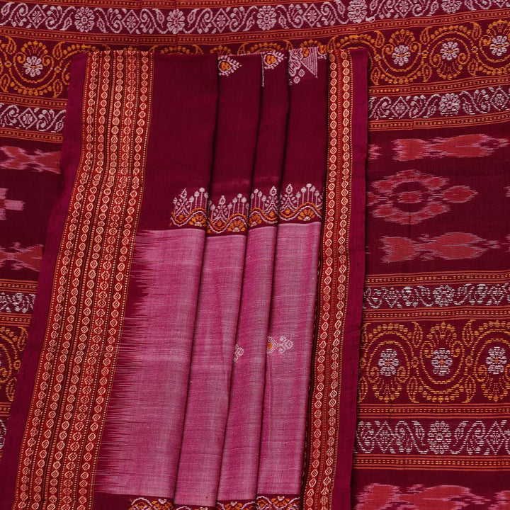Handloom Bomkai Cotton Ikat Saree