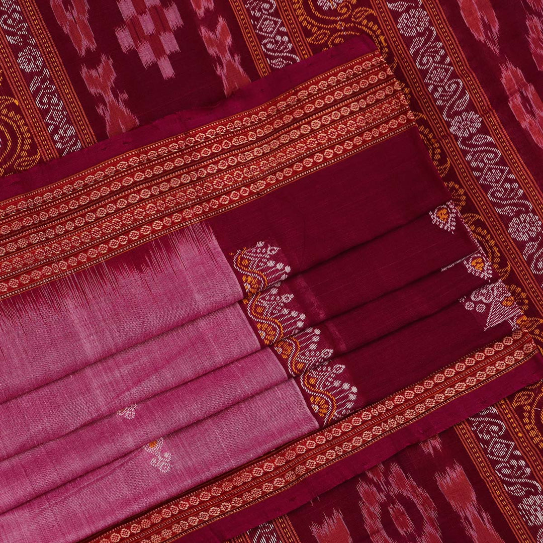 Handloom Bomkai Cotton Ikat Saree