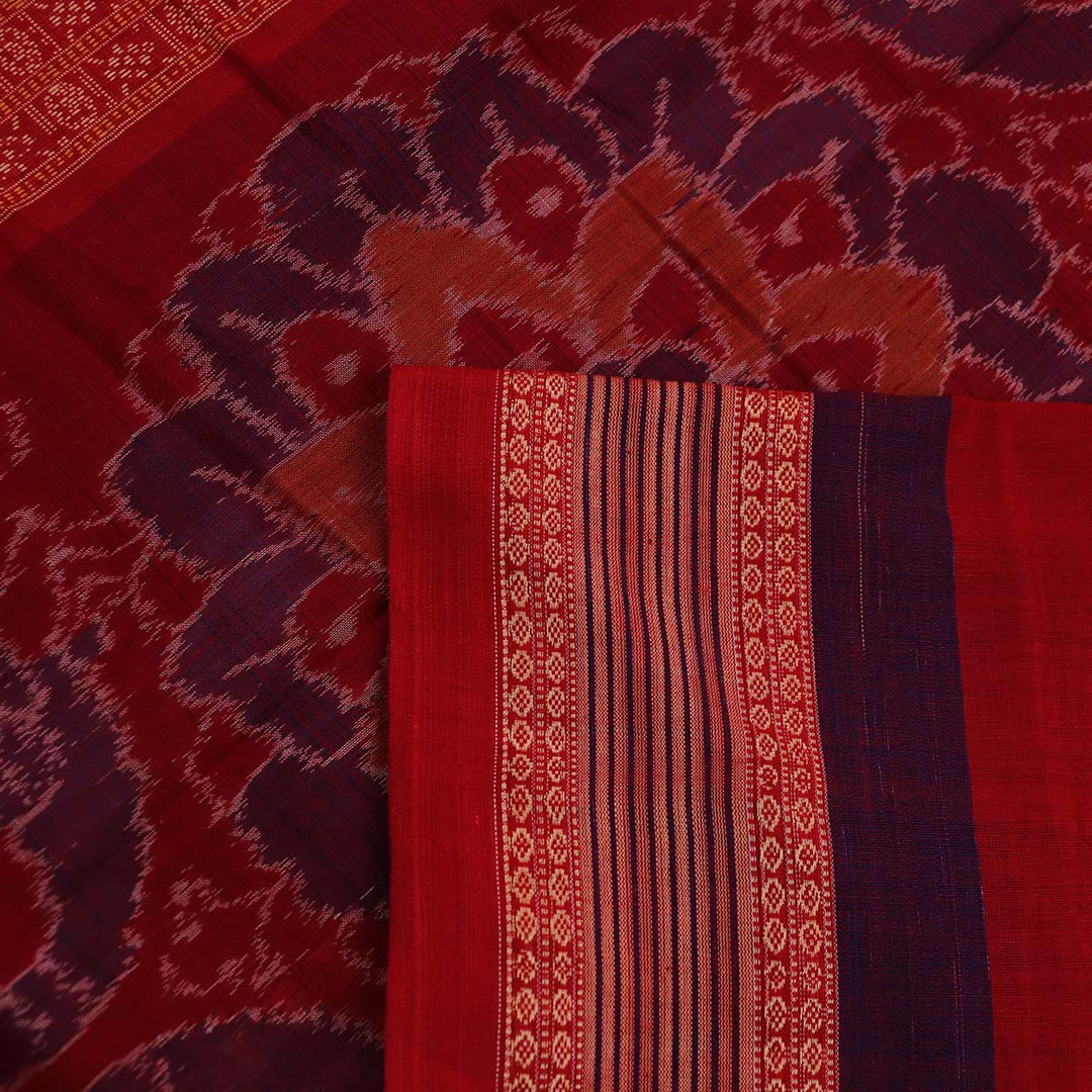 Handloom Bomkai Cotton Ikat Saree