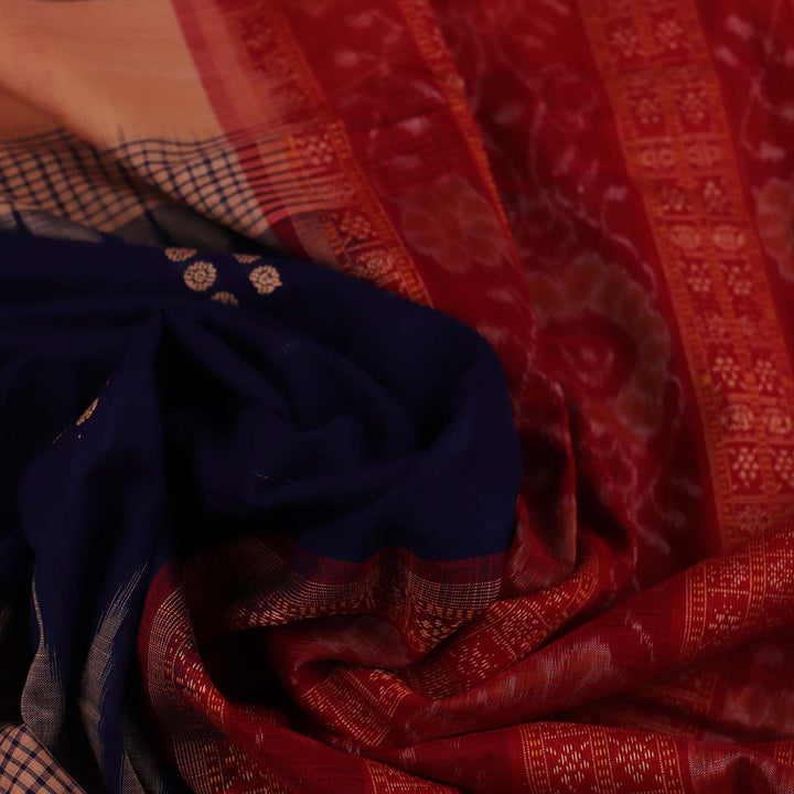 Handloom Bomkai Cotton Ikat Saree
