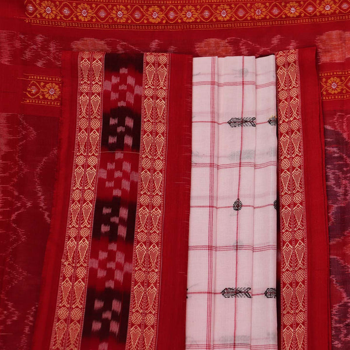 Handloom Sambalpuri Cotton Ikkat  Saree